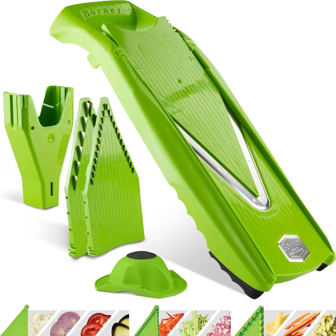 Mandoline Börner V5 PowerLine, rabot en V, set avec inserts de lames