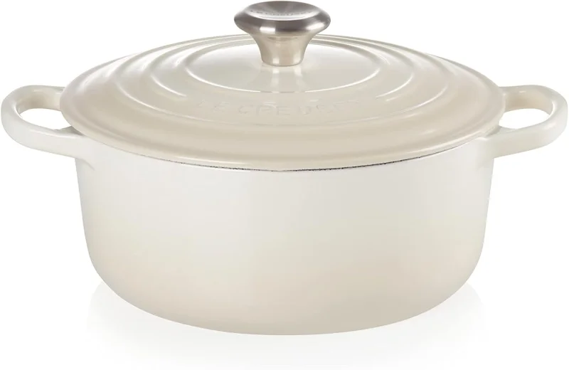 Cocotte Le Creuset Signature 24 cm, coloris meringue